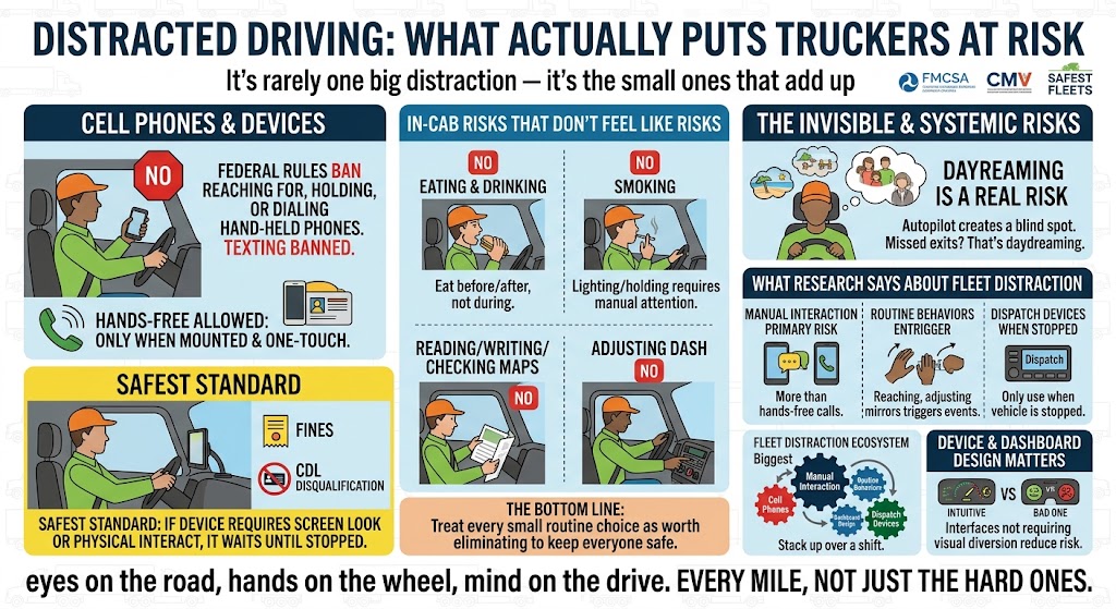 Distracted Driving: What Actually Puts Truckers at Risk