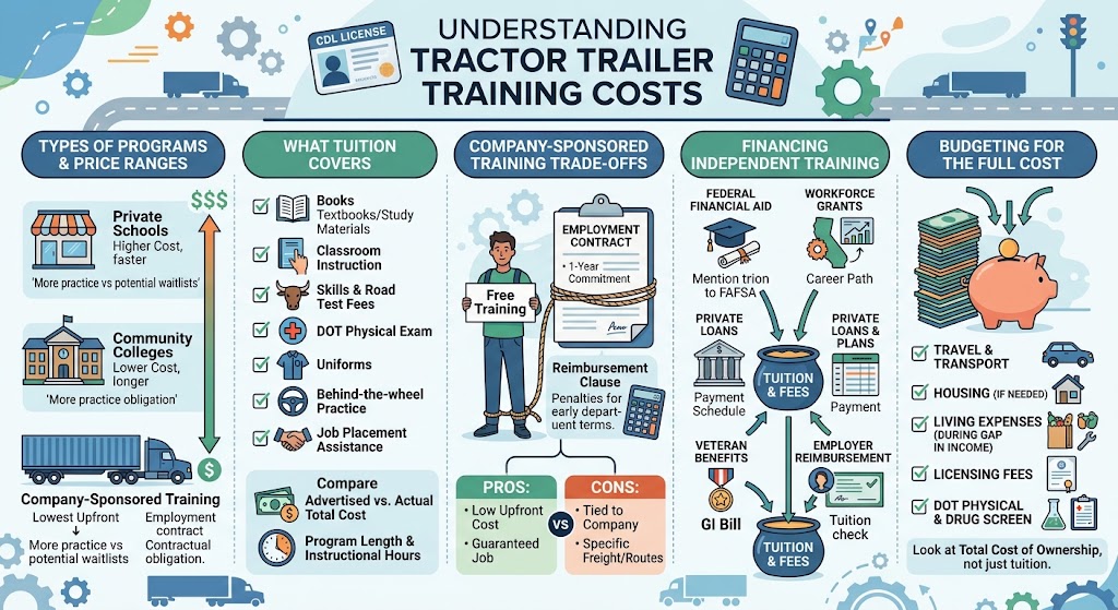 How Much Will Tractor Trailer Training Cost You?