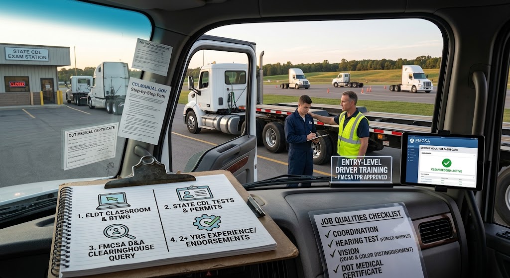 How to Become a Tractor-Trailer Truck Driver