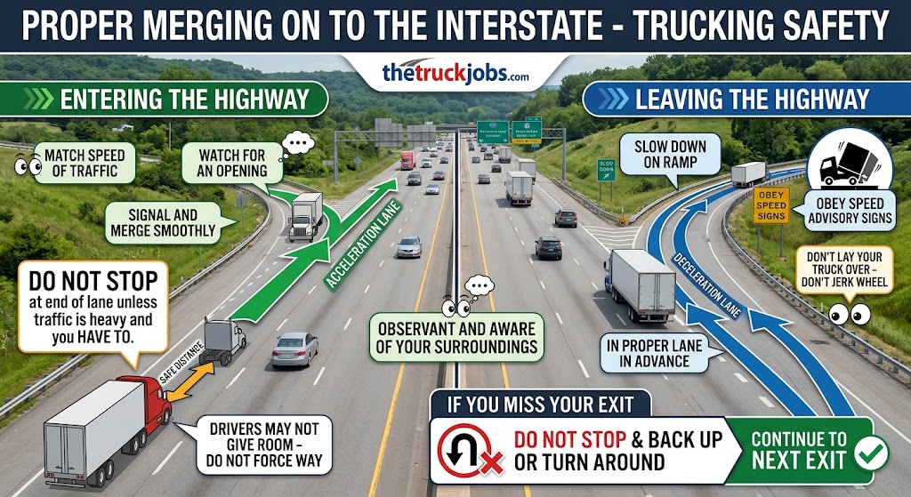 Merging a Truck onto the Interstate the Right Way